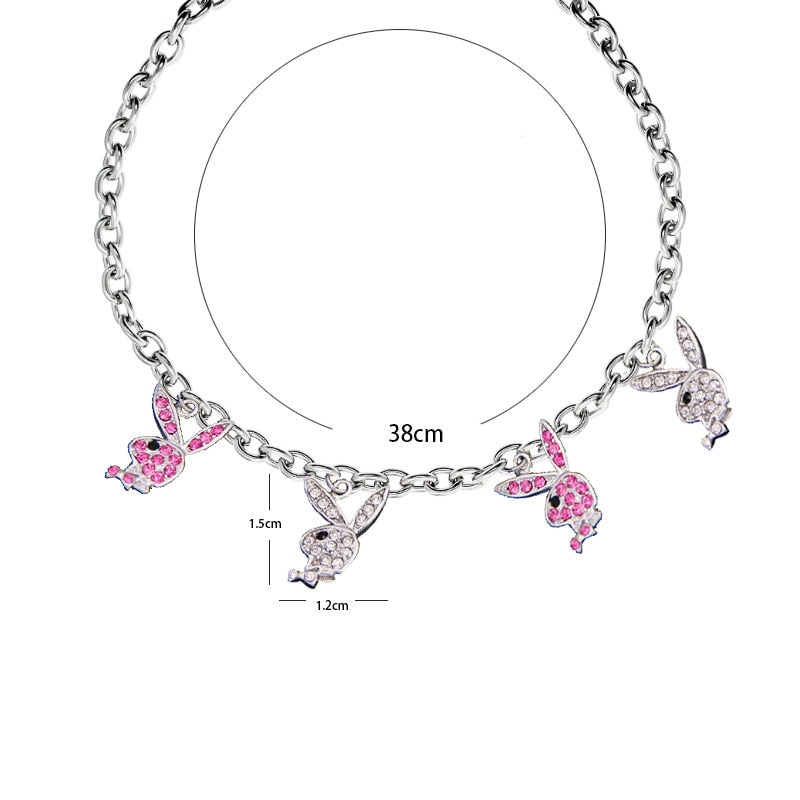 Celavii “Luna Bunny” Necklace – Stainless Steel Shine